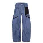Streetwear Patchwork Multi Pocket Carpenter Cargo Pants