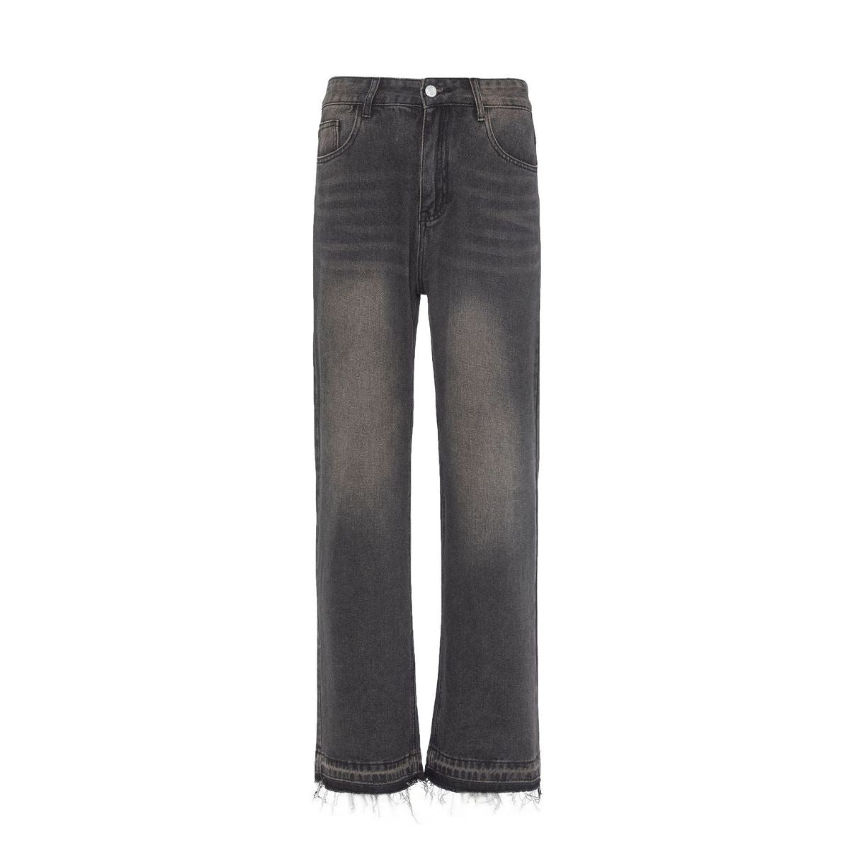 Vintage Washed Black Straight Leg Jeans