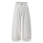 Minimalist Wide-Leg Pleated Pants