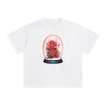 Valentine Roses Globe Graphic Tee-INNBLAC Fashion Apparel