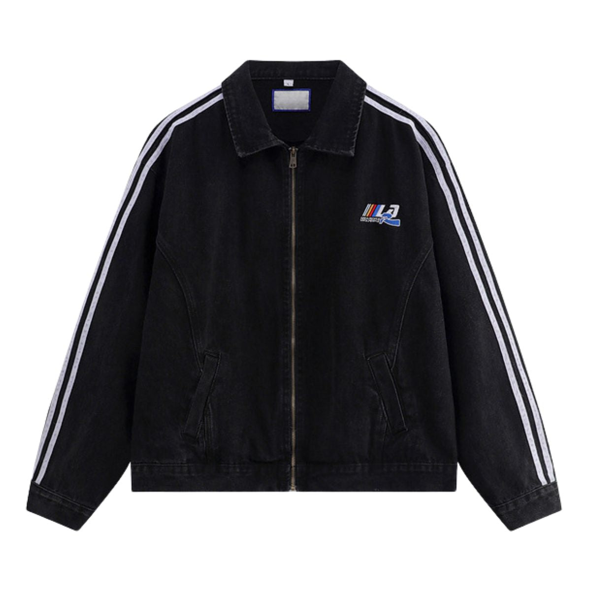 Unisex Loose Retro Workwear Washed Denim Jacket