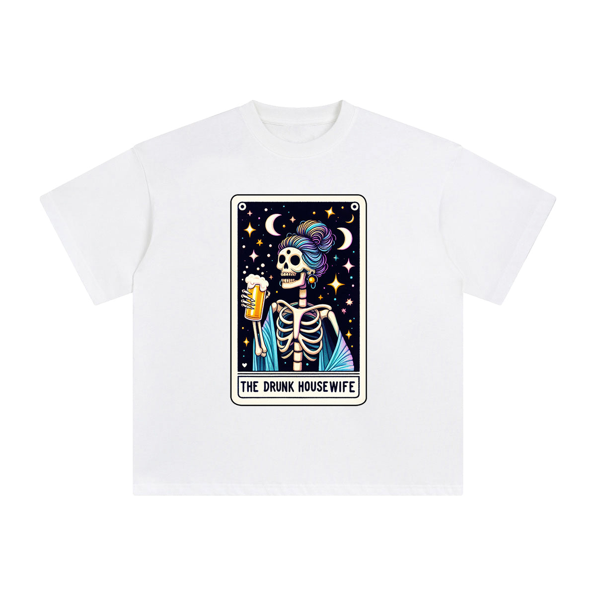 The Drunk Housewife Comic Graphic Tee-INNBLAC Fashion Apparel
