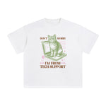 Cat Typing Graphic Tee-INNBLAC Fashion Apparel