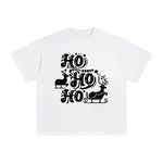 HO HO HO Reindeer Graphic Tee-INNBLAC Fashion Apparel