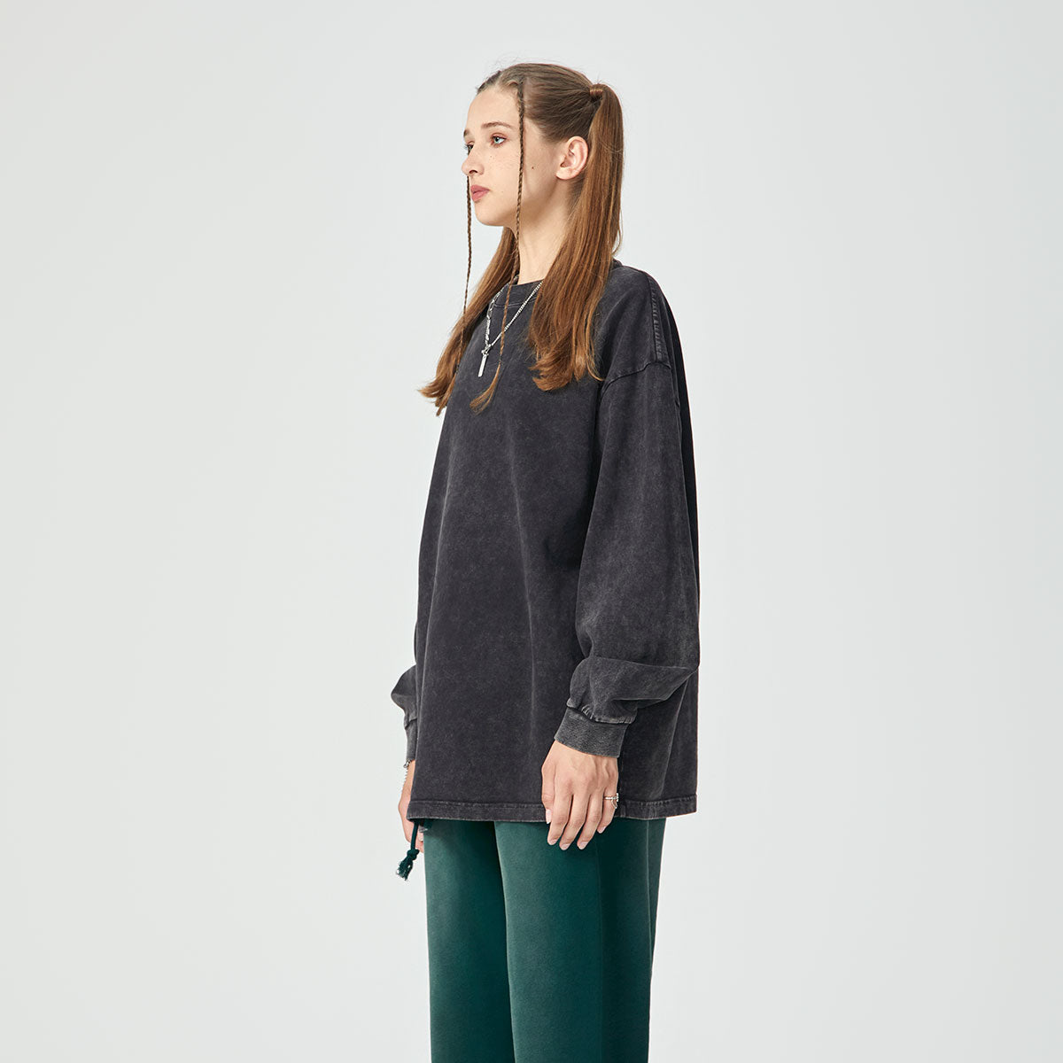 Stone Wash Crew Neck Sweatshirt 10.8oz