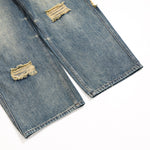 Smoke Rise Vintage Ripped Barrel-Leg Jeans