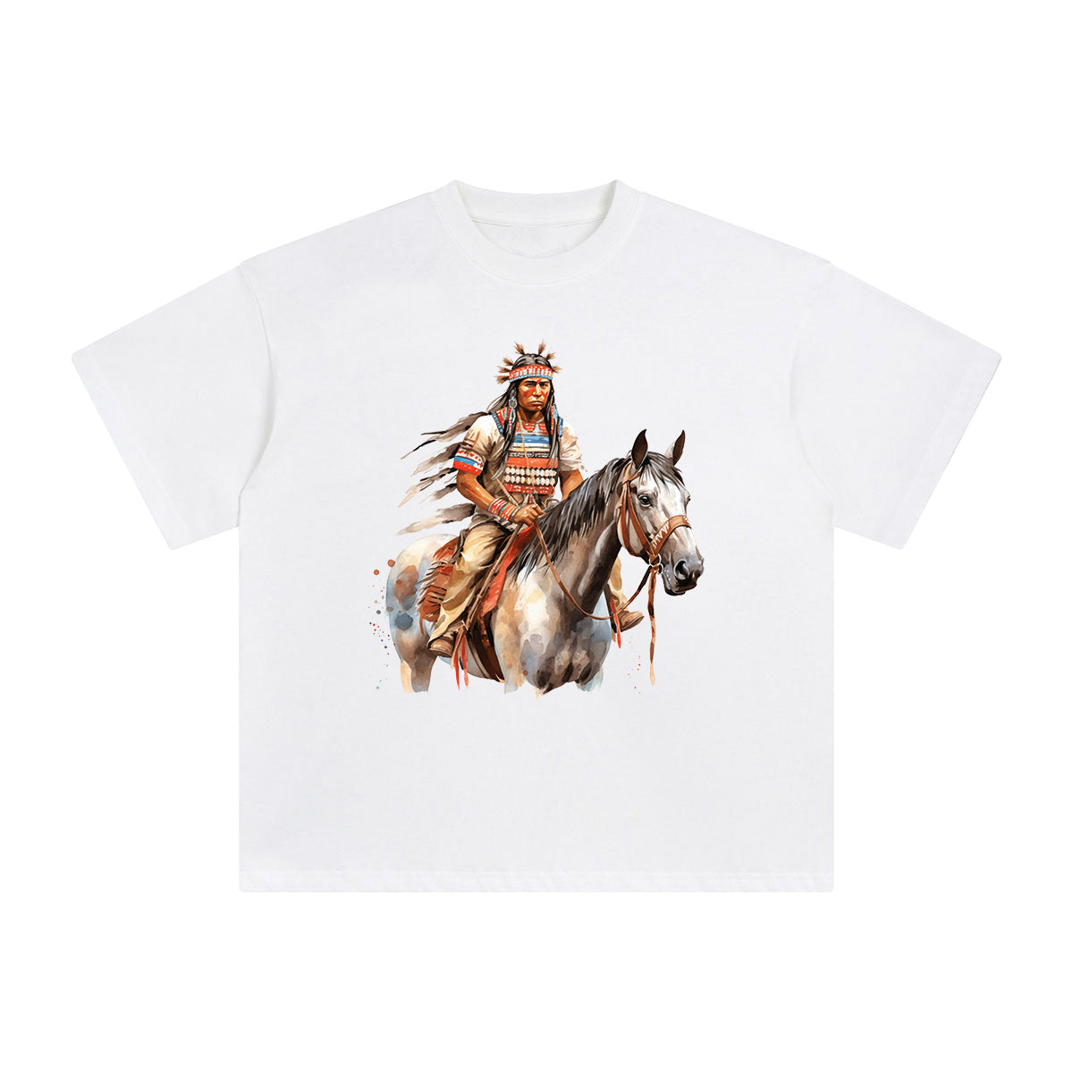 Man Riding Horse Graphic Tee-INNBLAC Fashion Apparel