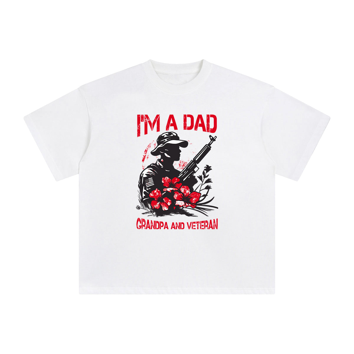 I'm A Dad, Grandpa And Veteran Graphic Tee-INNBLAC Fashion Apparel