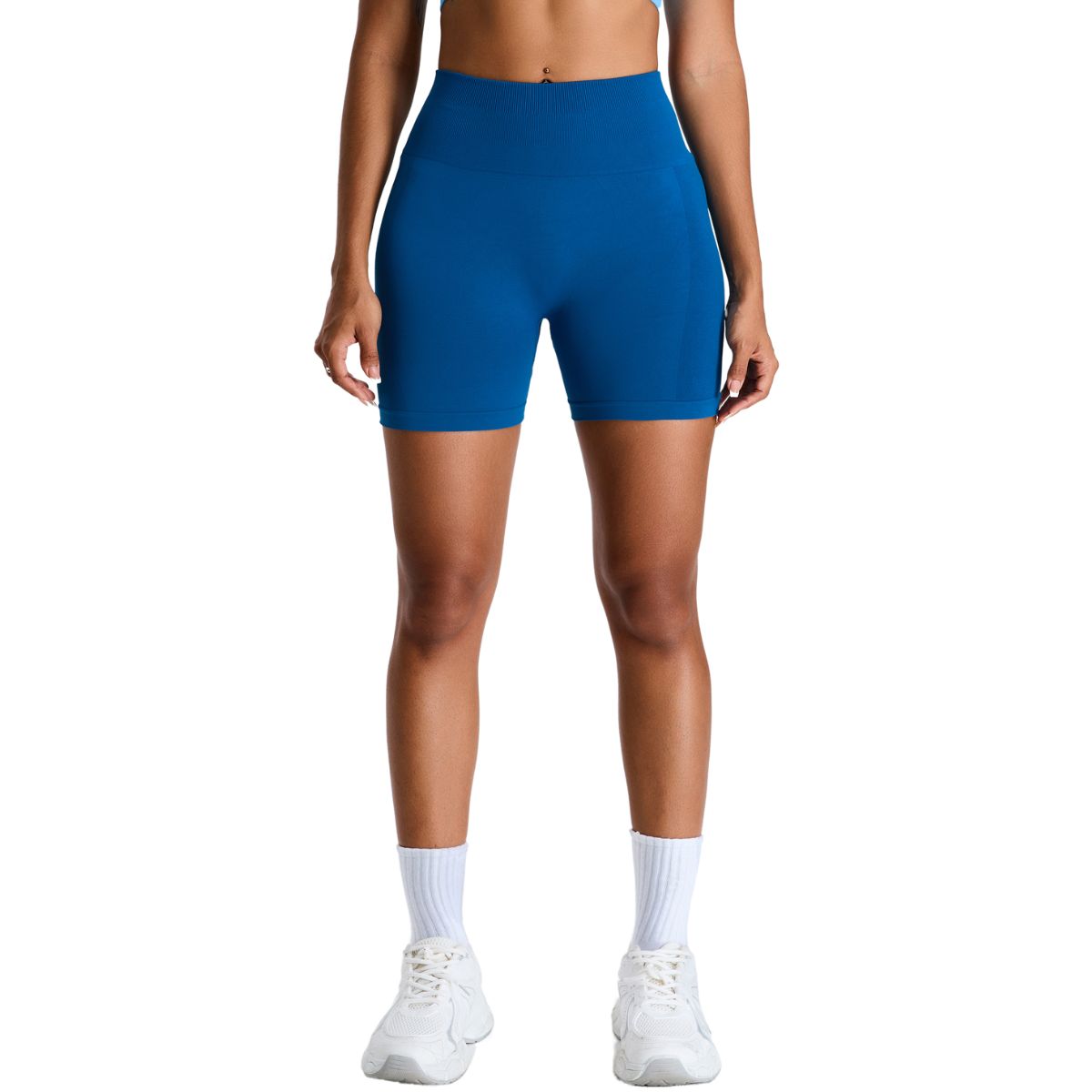 Pantalones cortos de running de tiro alto sin costuras