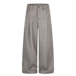 Quiet Luxury Pleated Straight-Leg Trousers