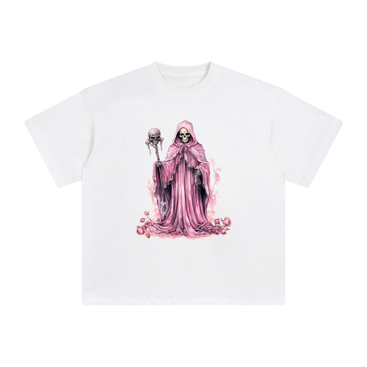 Pink Death Graphic Tee-INNBLAC Fashion Apparel