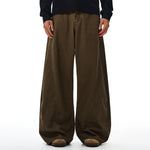 Loose Fit Straight Leg Patchwork Casual Comfort Pants