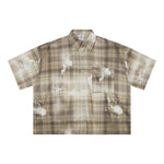 Heavyweight Distressed Plaid Box Polo Shirt 7.0oz