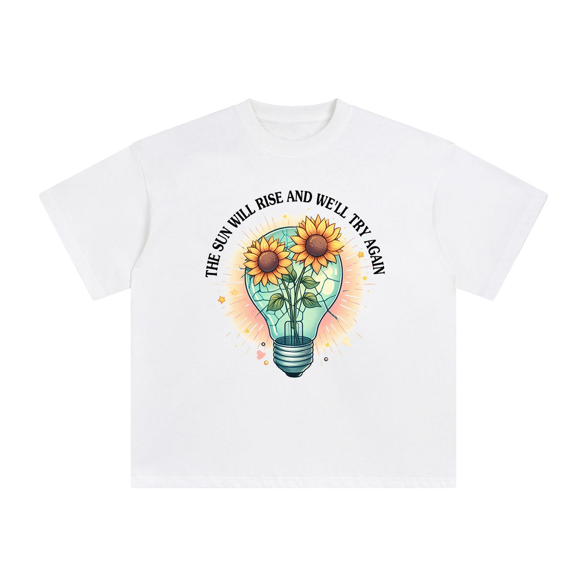 Positive Quote Graphic Tee-INNBLAC Fashion Apparel