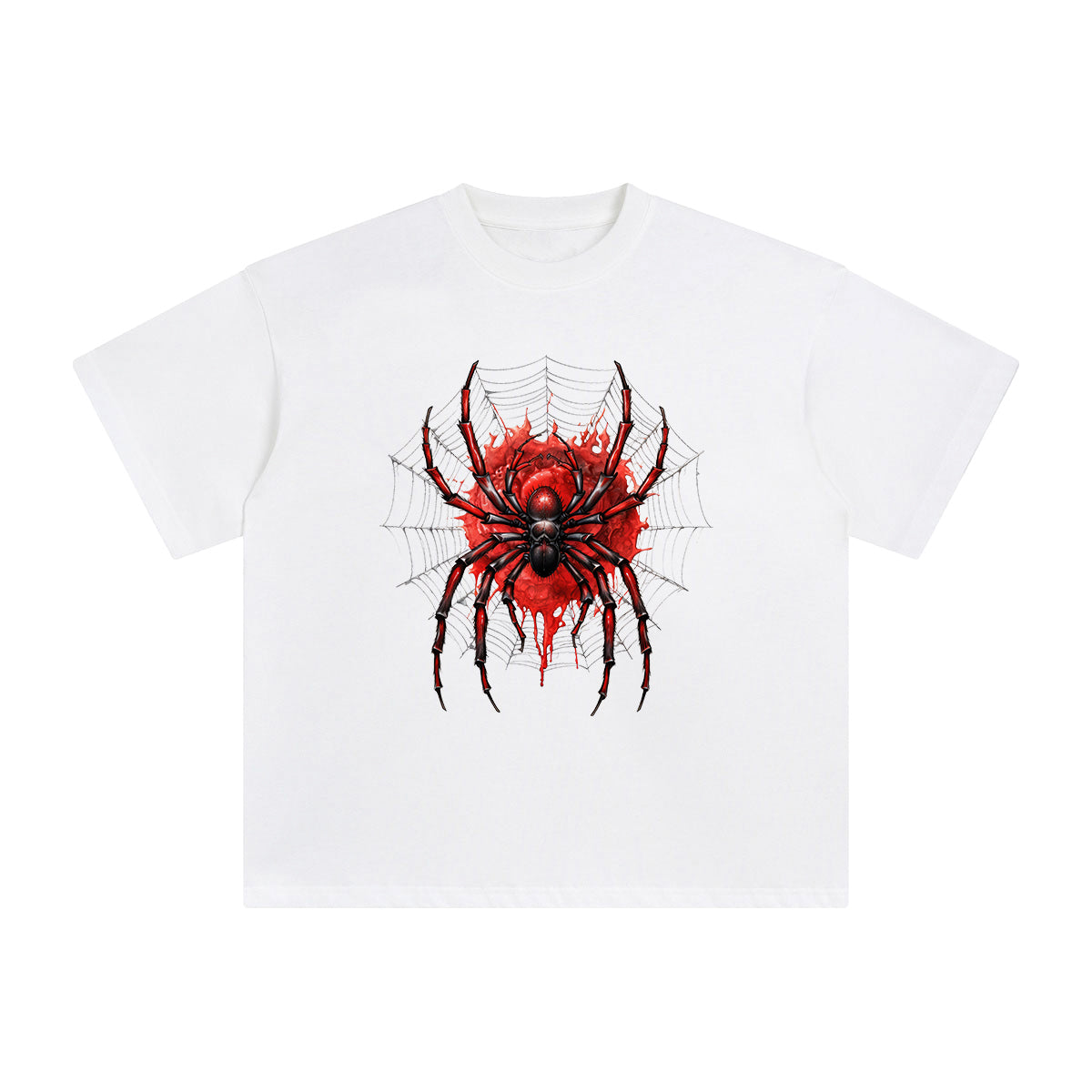 Gothic Spiderweb Graphic Tee-INNBLAC Fashion Apparel