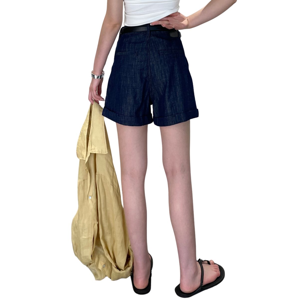 Women's Self-Cuffed Denim Shorts