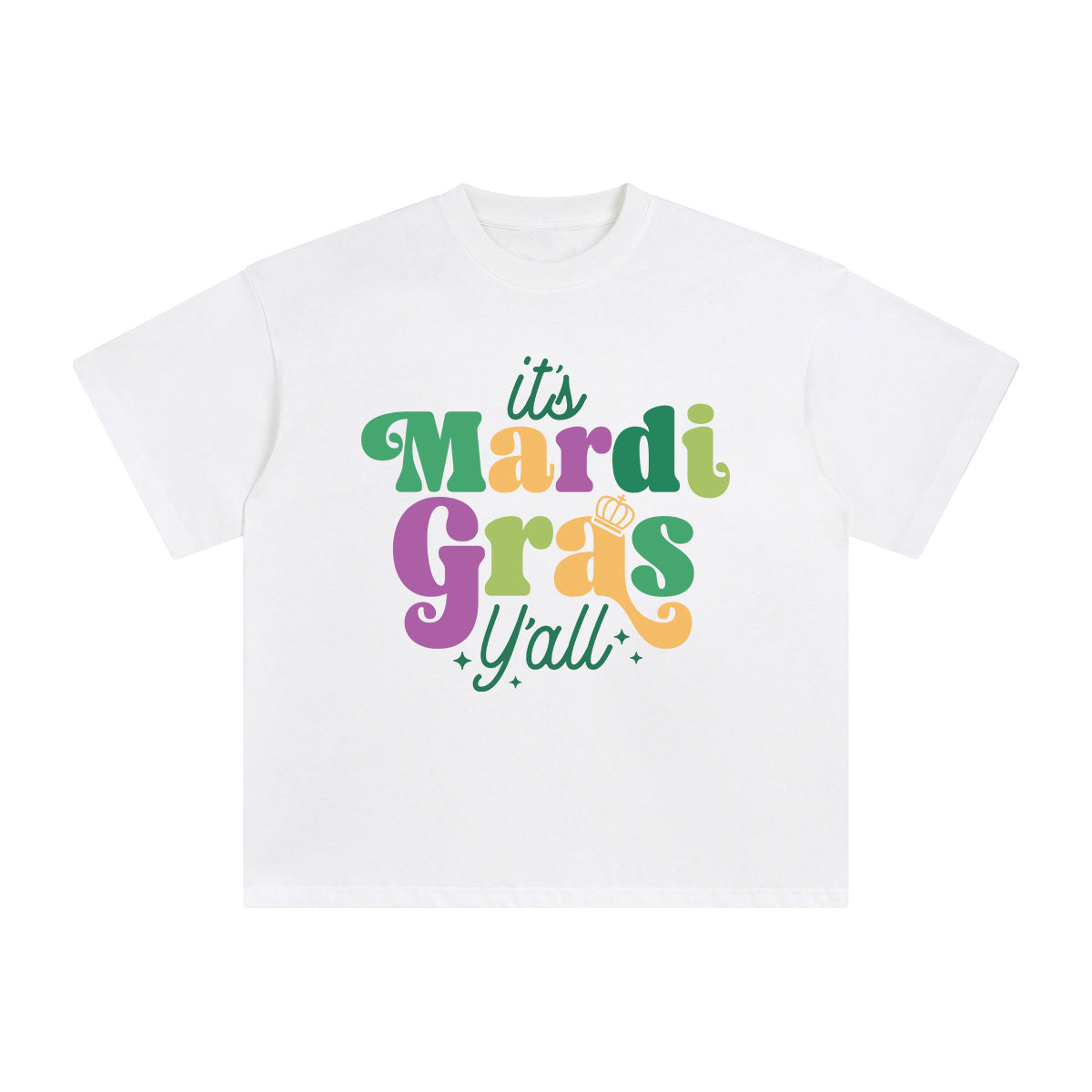 It's Mardi Gras Yall Graphic Tee-INNBLAC Fashion Apparel