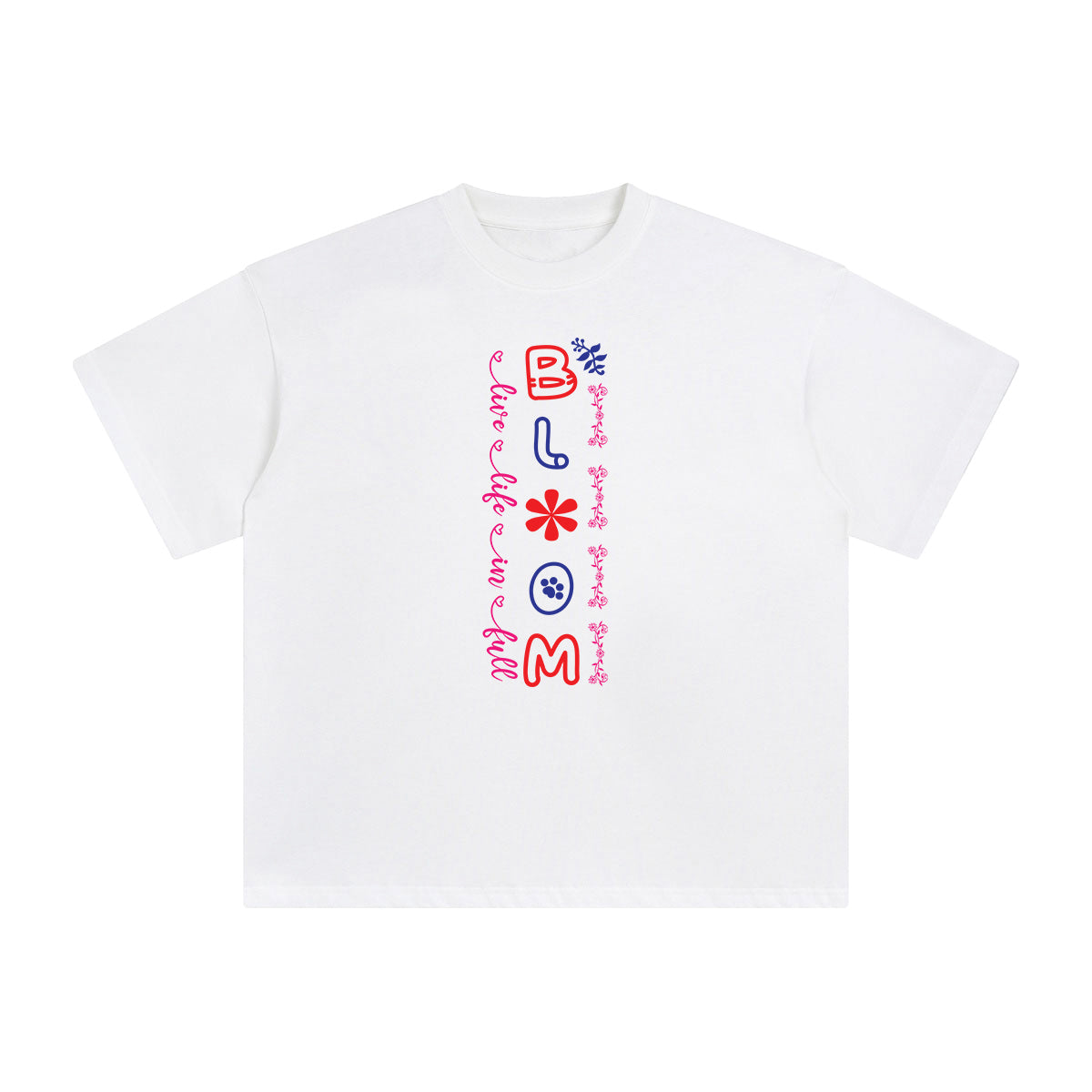 Live Life In Full Bloom Aesthetic Graphic Tee-INNBLAC Fashion Apparel