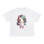 Pastel Christmas Baby Unicorn Graphic Tee-INNBLAC Fashion Apparel