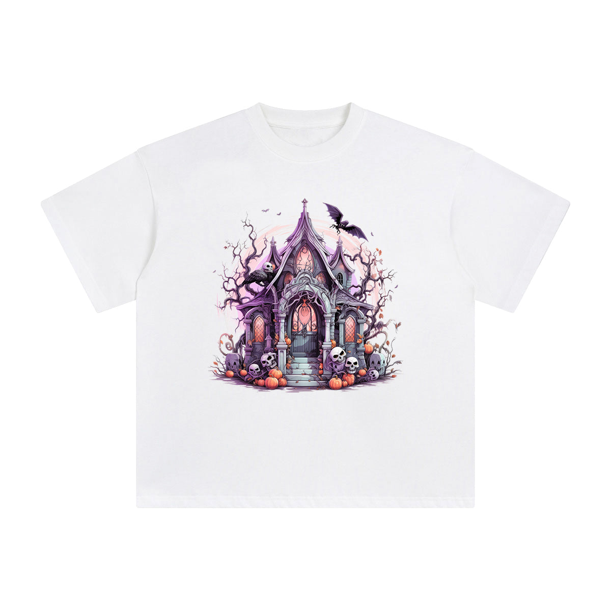 Halloween Tomb Graphic Tee-INNBLAC Fashion Apparel