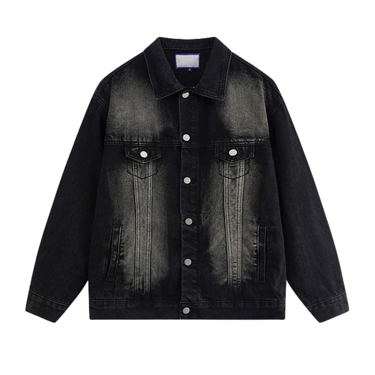 Stand-collar Washed Vintage Loose Denim Jacket