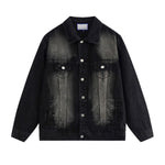 Stand-collar Washed Vintage Loose Denim Jacket