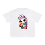 Pastel Christmas Baby Unicorn Graphic Tee-INNBLAC Fashion Apparel