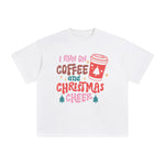 I Run On Coffee And Christmas Cheer Graphic Tee-INNBLAC Fashion Apparel