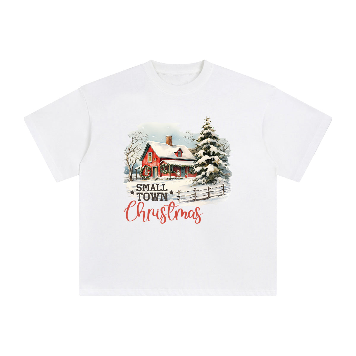 Christmas Small Town Graphic Tee-INNBLAC Fashion Apparel