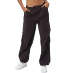 Relaxed-Fit Pleated Parachute Pants