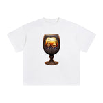 Halloween Wine Cup Graphic Tee-INNBLAC Fashion Apparel