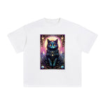Black Cat Card Graphic Tee-INNBLAC Fashion Apparel