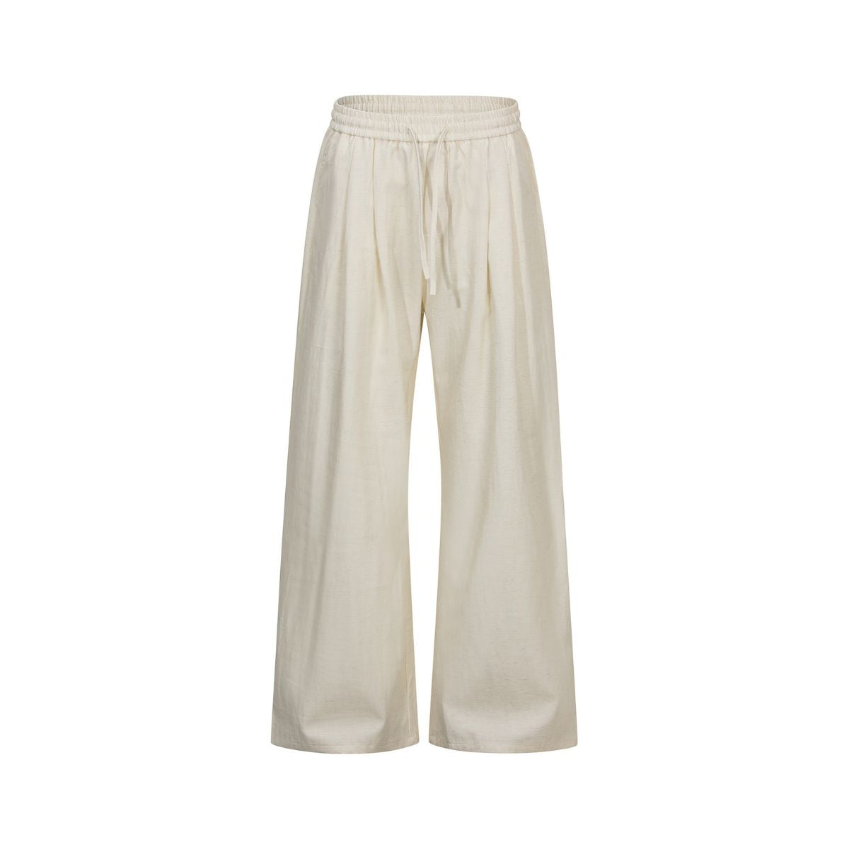 Relaxed Drawstring Wide Leg Casual Trousers