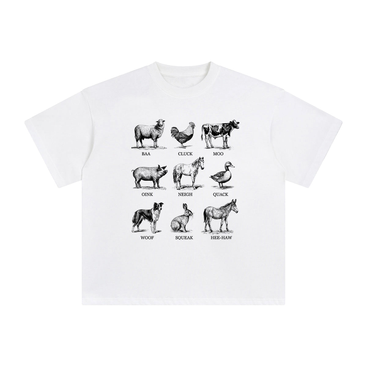 Farm Animals Graphic Tee-INNBLAC Fashion Apparel