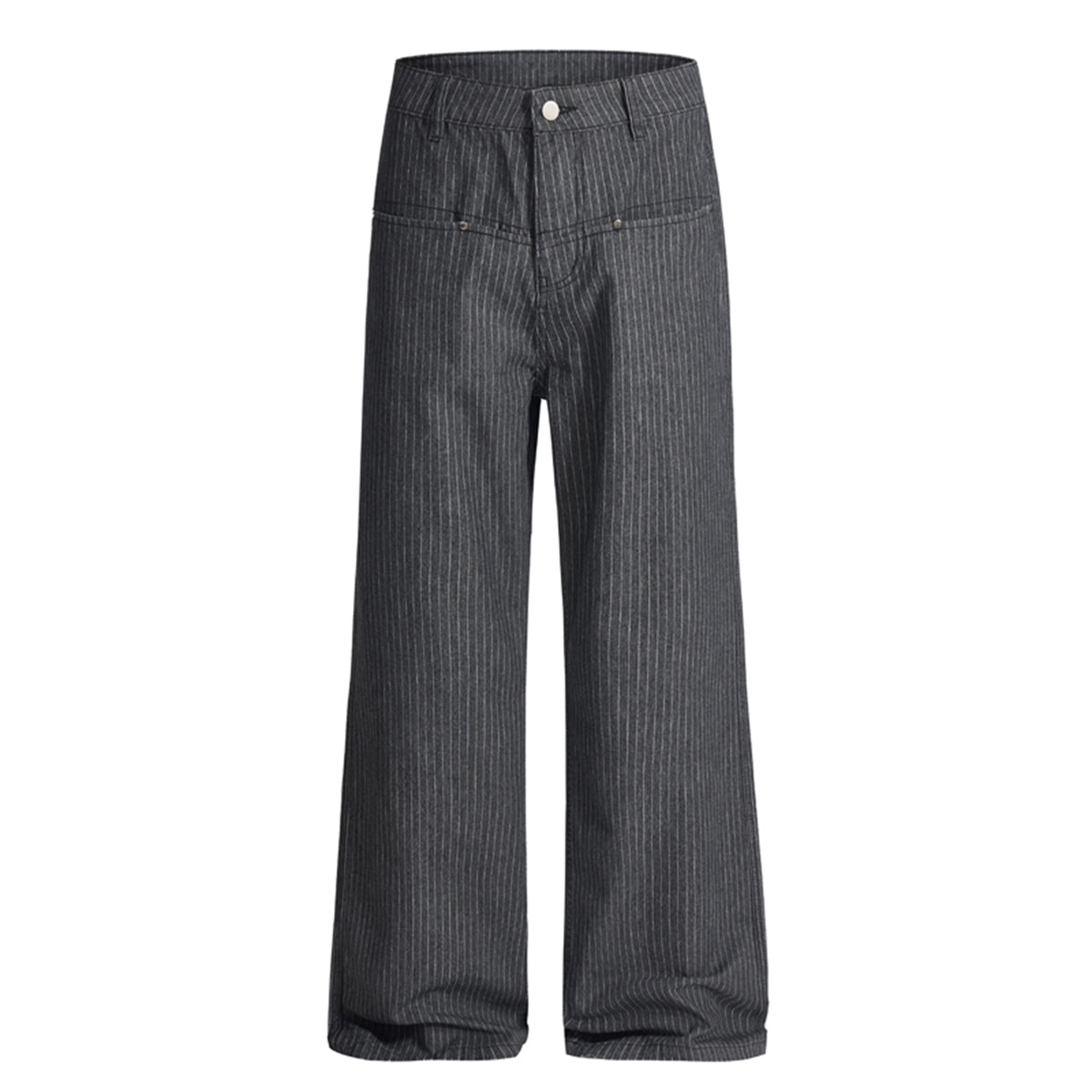 Tailored High Waist Wide Leg Striped Pants