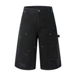 Bermudas con bordado lavado vintage