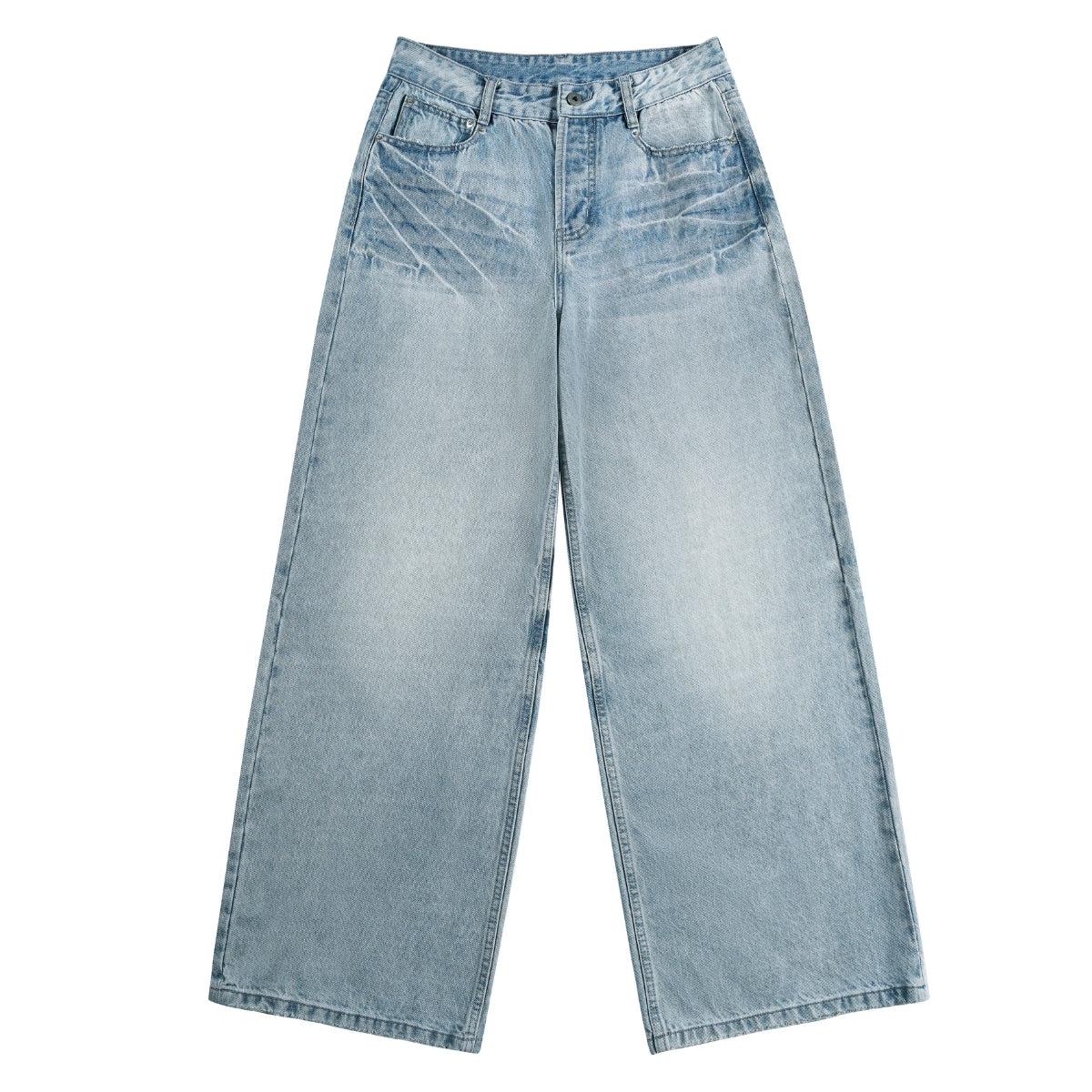 Light Wash Ghost Claw Baggy Wide Leg Denim Jeans