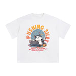 Cat Working Graphic Tee-INNBLAC Fashion Apparel