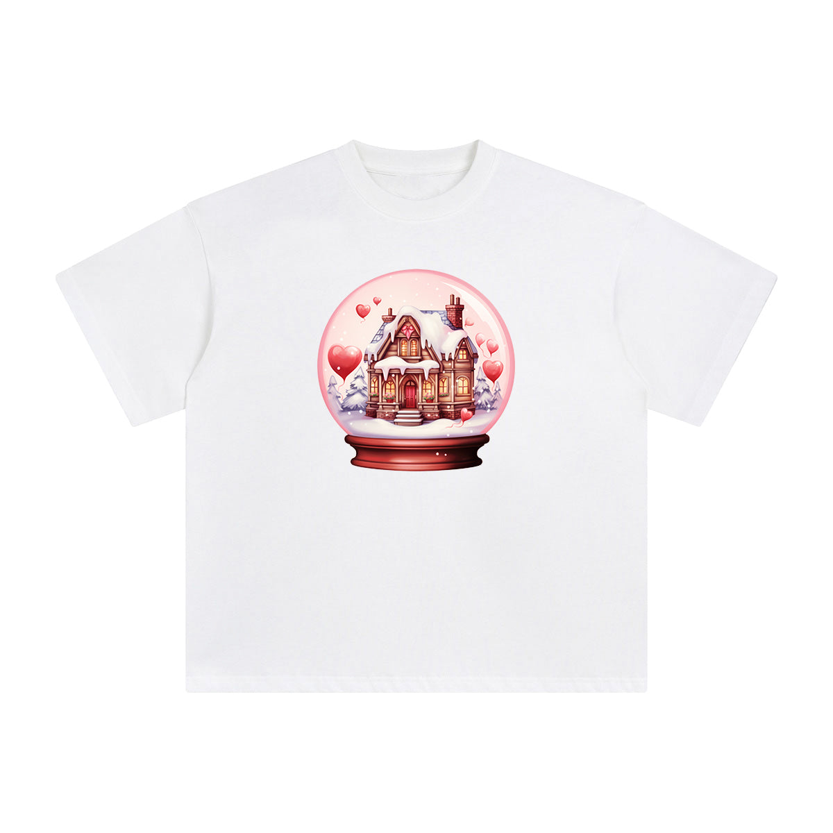 Valentine Snow Globe Graphic Tee-INNBLAC Fashion Apparel