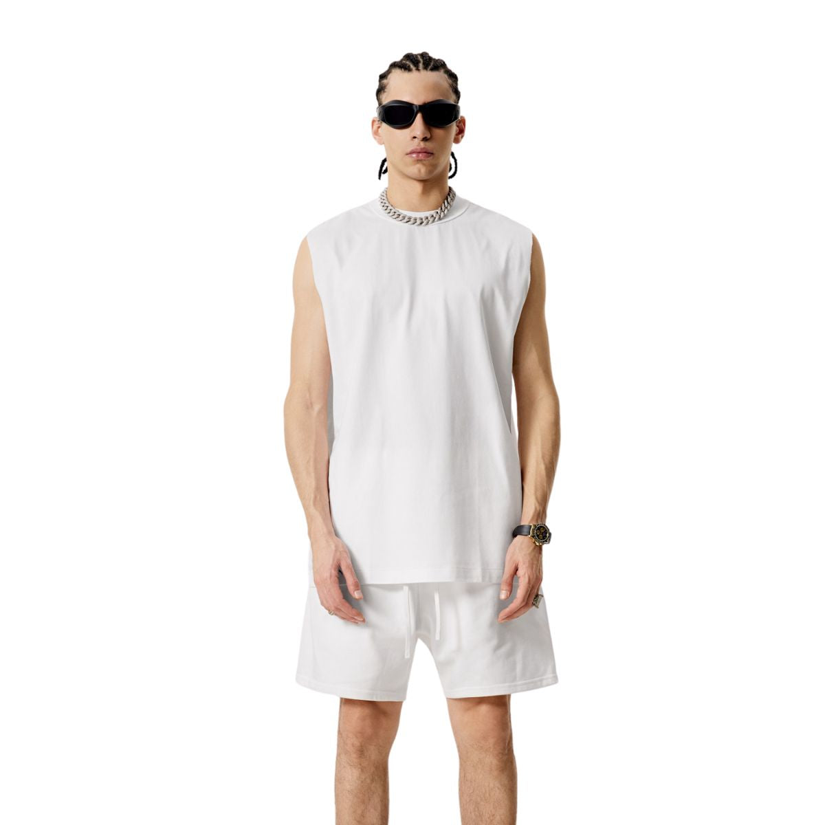 Quick Dry Raw Edge Muscle Tank 6.3oz