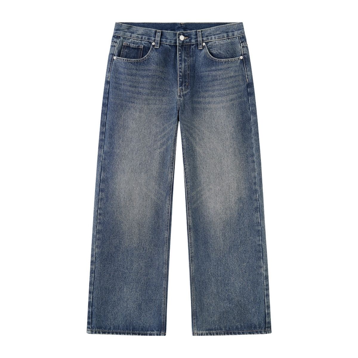 Vintage Washed Faded Loose Wide Leg Jeans