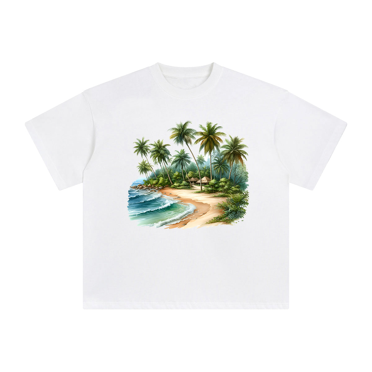 Lush Beach Graphic Tee-INNBLAC Fashion Apparel