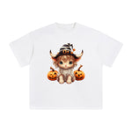 Halloween Highland Cow Graphic Tee-INNBLAC Fashion Apparel