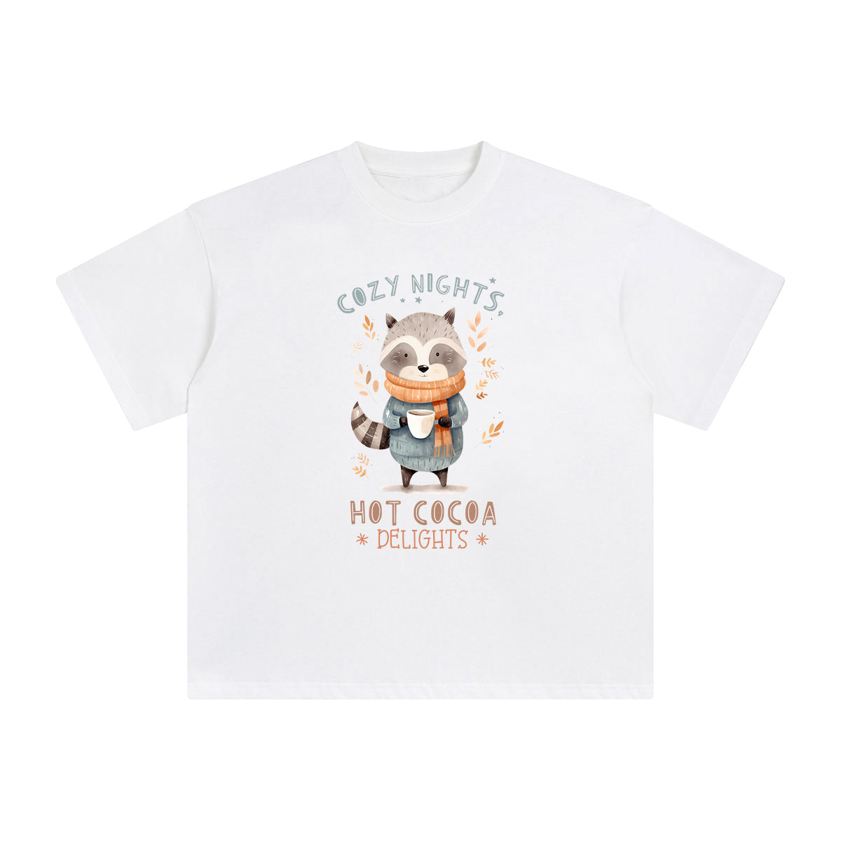 Cozy Nights Hot Cocoa Delights Graphic Tee-INNBLAC Fashion Apparel
