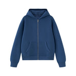 Fleece‑Lined Zip Up Vintage Regular Fit Hoodie