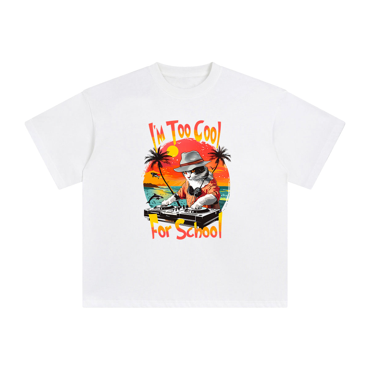 I'm Too Cool For School Graphic Tee-INNBLAC Fashion Apparel