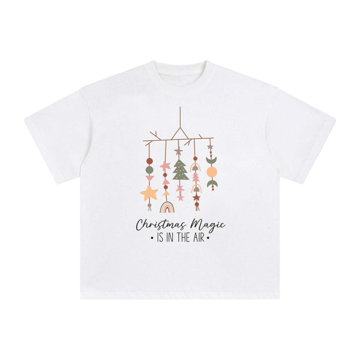 Boho Christmas Decoration Graphic Tee-INNBLAC Fashion Apparel