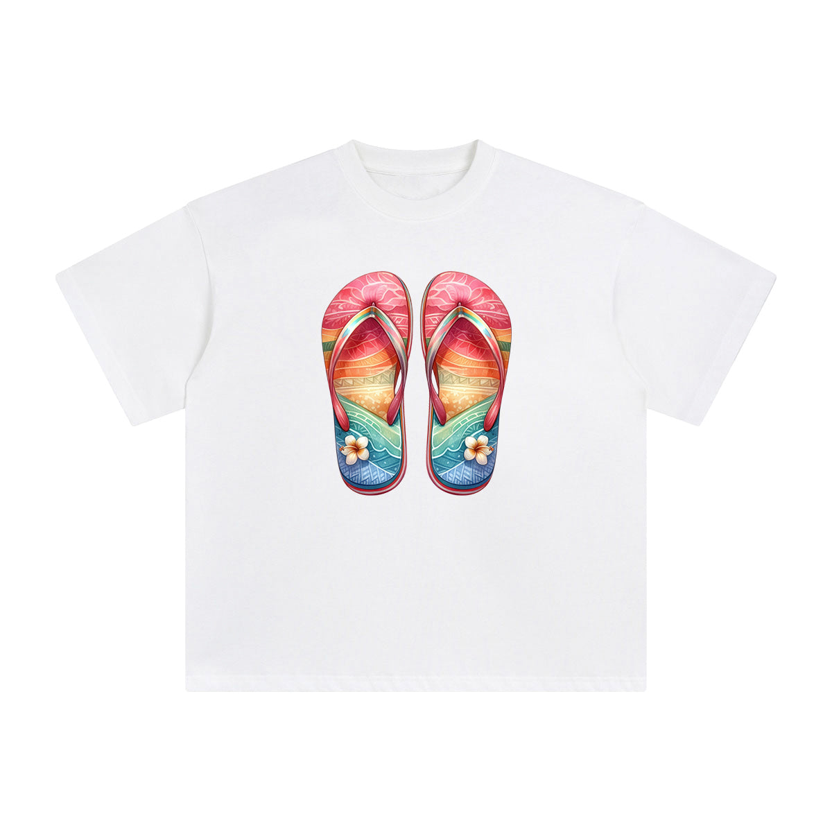 Summer Vacation Slippers Graphic Tee-INNBLAC Fashion Apparel