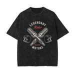 Legendary Rider Stone Wash Graphic Tee-INNBLAC Fashion Apparel