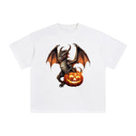 Halloween Dragon & Pumpkin Graphic Tee-INNBLAC Fashion Apparel